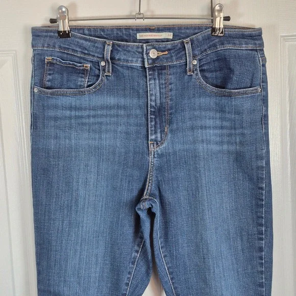 Levi's 32x30 725 high rise bootcut medium blue denim jeans women's - Picture 2 of 10